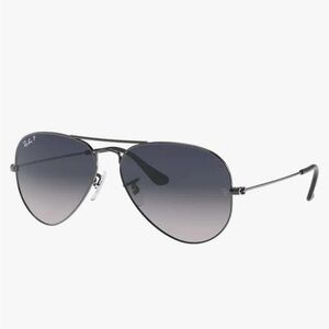 Polarized Ray Ban Aviator sunglasses Gunmetal Blue